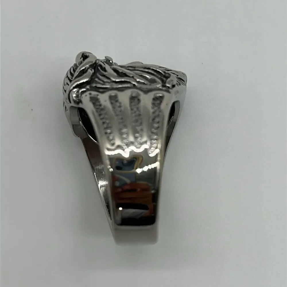 Handmade Religious Men's Ring Stainless Steel Size 12 NWT